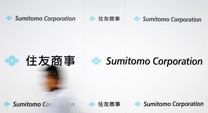 &copy; Reuters. FILE PHOTO: Logos of Sumitomo Corp are seen after the company's initiation ceremony at its headquarters in Tokyo, Japan April 2, 2018. REUTERS/Toru Hanai
