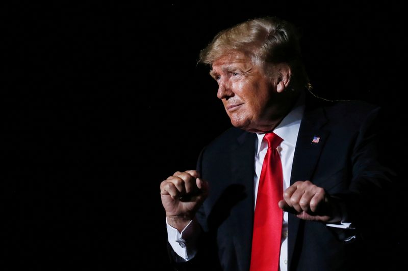 &copy; Reuters. Ex-presidente dos Estados Unidos, Donald Trump, durante comício em Iowa
09/10/2021 REUTERS/Rachel Mummey