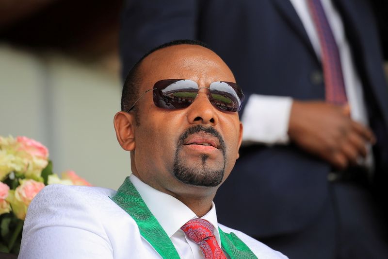 © Reuters. FILE PHOTO: Ethiopian Prime Minister Abiy Ahmed attends his last campaign event ahead of Ethiopia's parliamentary and regional elections scheduled for June 21, in Jimma, Ethiopia, June 16, 2021. REUTERS/Tiksa Negeri