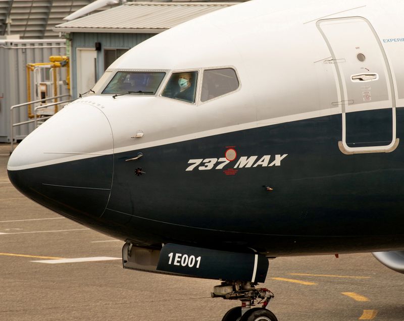 &copy; Reuters. صورة لمقدمة طائرة من طراز 737 ماكس حصلت عليها رويترز من الإدارة الاتحادية للطيران