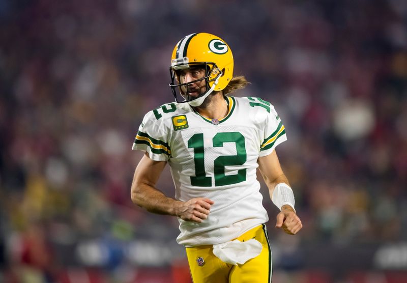 &copy; Reuters. Quarterback Aaron Rodgers, do Green Bay Packers
28/10/2021
Mark J. Rebilas-USA TODAY Sports