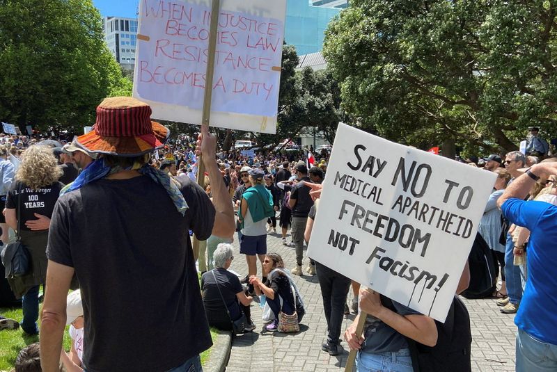 Thousands protest in New Zealand against COVID-19  rules