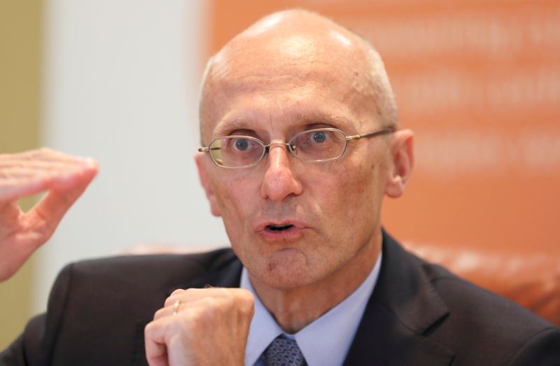 &copy; Reuters. FILE PHOTO: Andrea Enria, chairperson of the European Banking Authority, speaks at Reuters Summit interview in London, Britain, September 25, 2017. REUTERS/Afolabi Sotunde