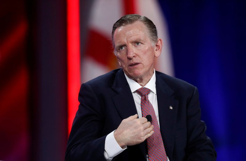 &copy; Reuters. FILE PHOTO: U.S. Rep. Paul Gosar of Arizona speaks during a panel discussion at the Conservative Political Action Conference (CPAC) in Orlando, Florida, U.S. February 27, 2021. REUTERS/Octavio Jones
