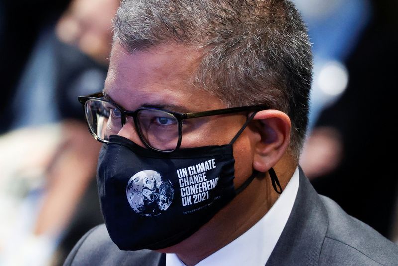 &copy; Reuters. Presidente da COP26, Alok Sharma
05/11/2021
REUTERS/Phil Noble