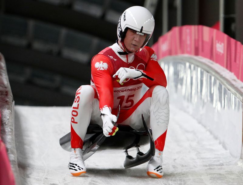 &copy; Reuters. Atleta polonês do luge Mateusz Sochowicz durante os Jogos de Pyeongchang, em 2018
10/02/2018
REUTERS/Edgar Su