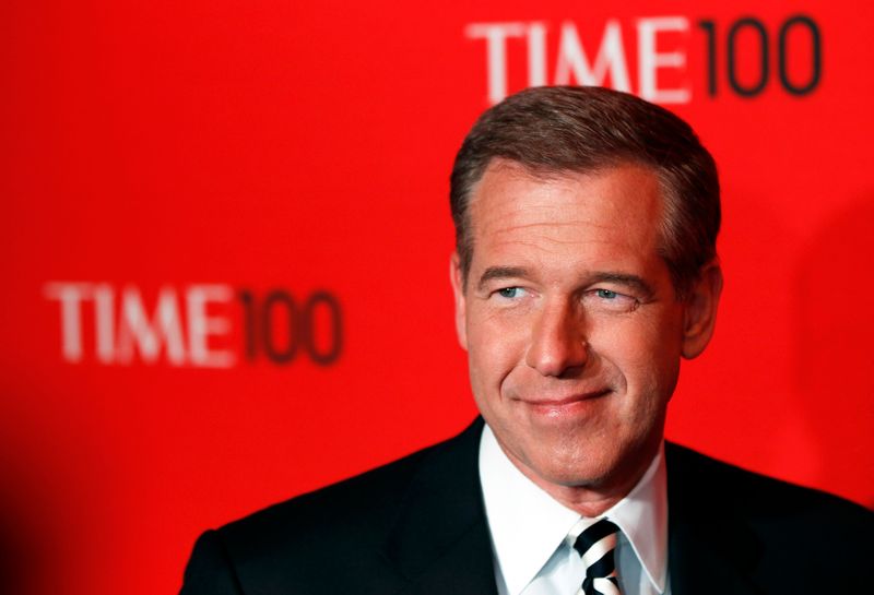 © Reuters. Television personality Brian Williams arrives at the Time 100 Gala in New York, April 24, 2012. REUTERS/Lucas Jackson/Files