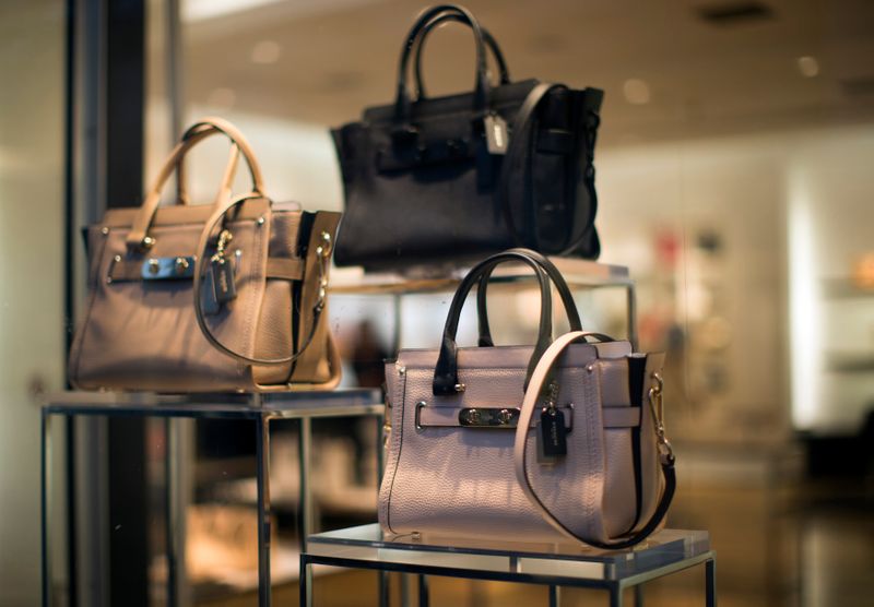 &copy; Reuters. FILE PHOTO: Handbags are pictured through a window of a Coach store in Pasadena, California, January 26, 2015. REUTERS/Mario Anzuoni 