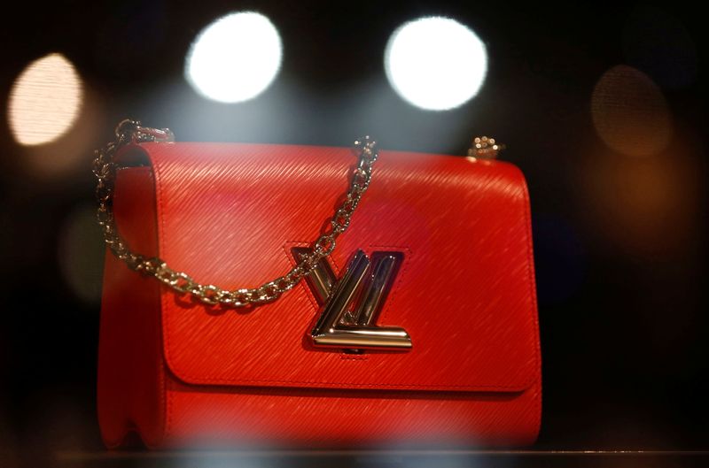 &copy; Reuters. FILE PHOTO: The logo of Louis Vuitton is seen on a handbag at a Louis Vuitton store in Bordeaux, southwestern France, October 4, 2016. REUTERS/Regis Duvignau