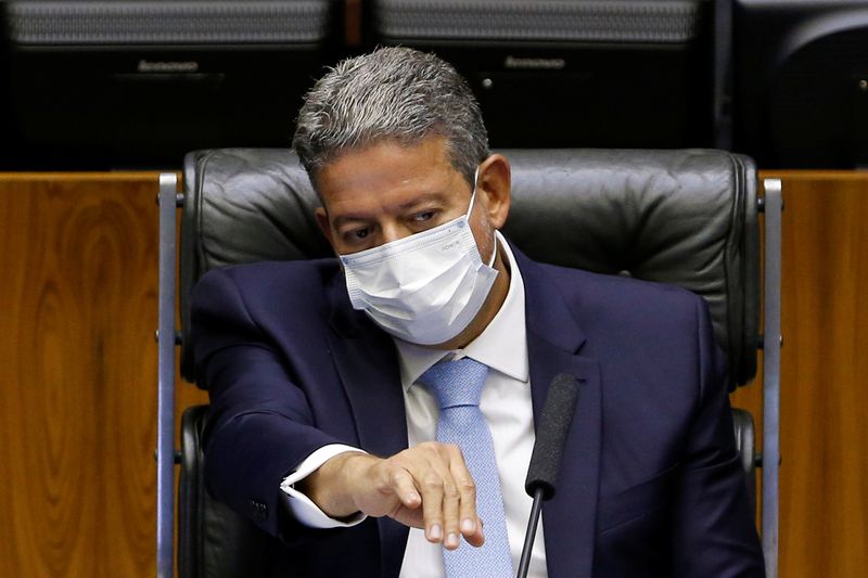 &copy; Reuters. Presidente da Câmara dos Deputados, Arthur Lira, durante sessão da Casa em Brasília
09/11/2021 REUTERS/Adriano Machado