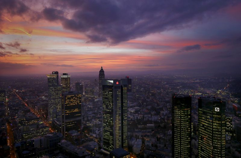 &copy; Reuters. FILE PHOTO: The skyline is photographed early evening in Frankfurt, Germany, January 26, 2016.  REUTERS/Kai Pfaffenbach/File Photo