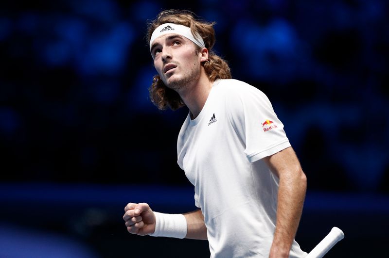 &copy; Reuters. Grego Stefanos Tsitsipas em Turín, Italia
15/11/2021 REUTERS/Guglielmo Mangiapane