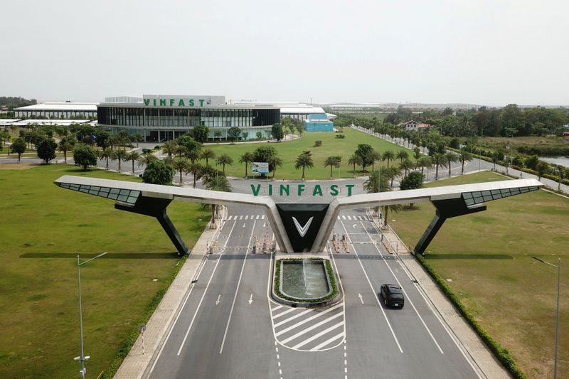 &copy; Reuters. FILE PHOTO: A general view of VinFast's factory in Hai Phong City, Vietnam, April 22, 2021. REUTERS/Thanh Hue