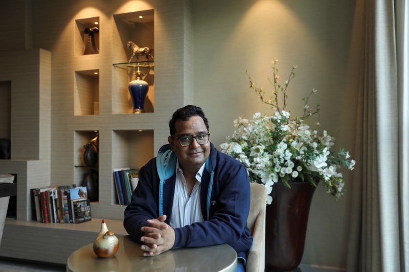 &copy; Reuters. Paytm founder and CEO Vijay Shekhar Sharma poses for a picture at a clubhouse of a residential building in New Delhi, November 14, 2021. Picture taken on November 14, 2021. REUTERS/Anushree Fadnavis