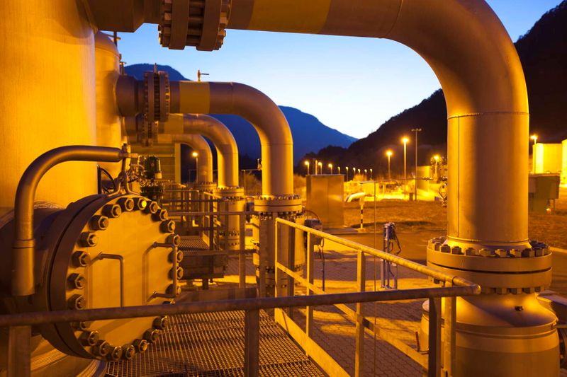 &copy; Reuters. A view of a section of a Snam gas compressor station near the entry point of Russian gas close to the Austrian border in Malborghetto, Italy in this undated handout picture. Snam/Handout via REUTERS    