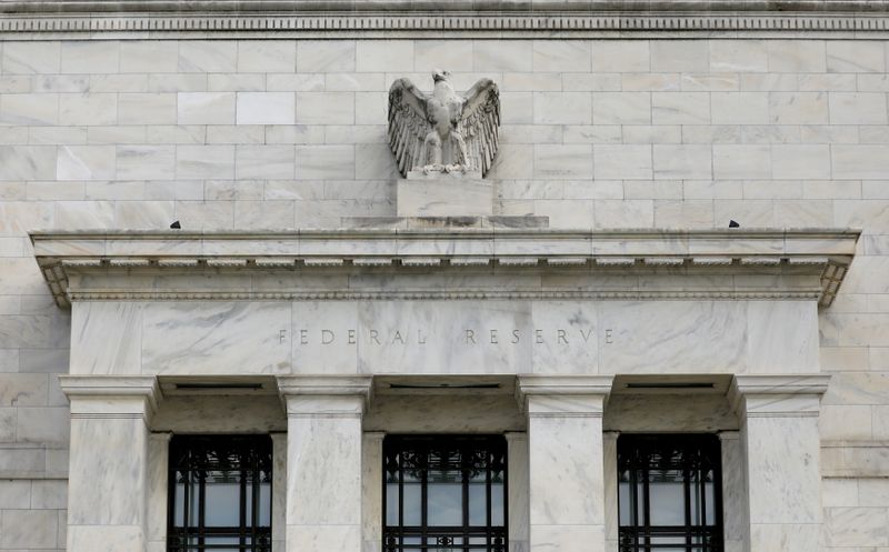 &copy; Reuters. FILE PHOTO: The Federal Reserve building is pictured in Washington, D.C., U.S., August 22, 2018. REUTERS/Chris Wattie/File Photo