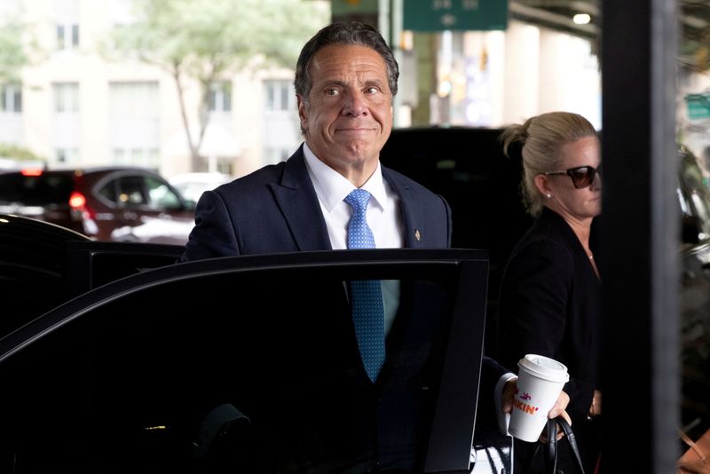 &copy; Reuters. Ex-governador de Nova York Andrew Cuomo
10/08/2021
REUTERS/Caitlin Ochs