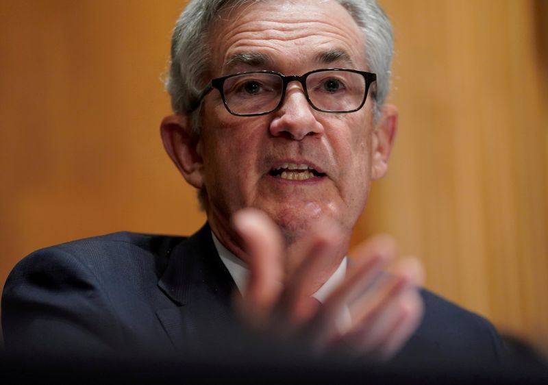 &copy; Reuters. Foto de archivo ilustrativa del jefe de la Fed, Jerome Powell, testificando ante el Senado de EEUU. 
Jul 15, 2021. REUTERS/Kevin Lamarque// 
