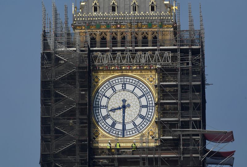 &copy; Reuters. Relógio Big Ben, em Londres, durante reforma
06/09/2021
REUTERS/Toby Melville