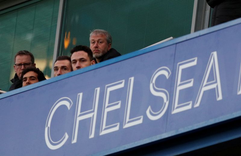 &copy; Reuters. FILE PHOTO: Soccer Football - Premier League - Chelsea vs Crystal Palace - Stamford Bridge, London, Britain - March 10, 2018   Chelsea owner Roman Abramovich in the stands   Action Images via Reuters/John Sibley   