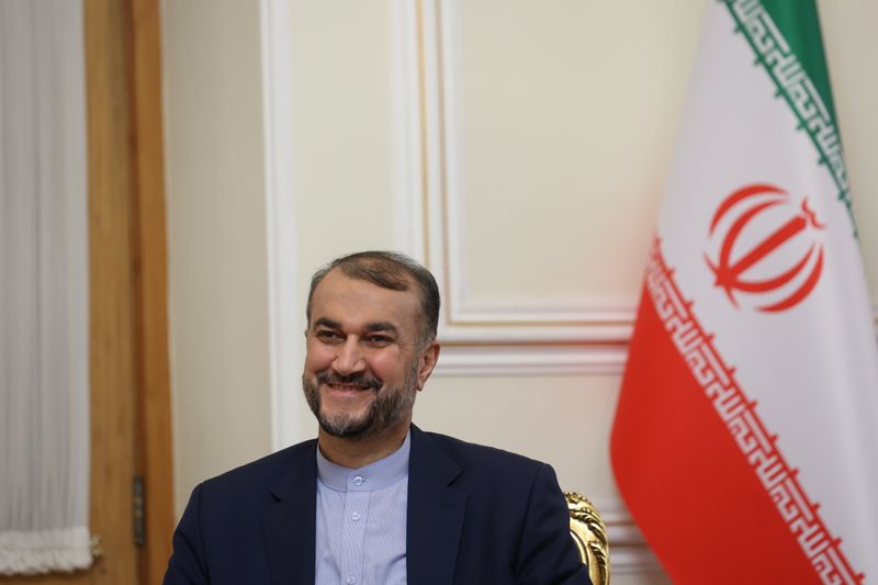 &copy; Reuters. وزير الخارجية الإيراني أمير عبد اللهيان في طهران يوم 23 نوفمبر تشرين الثاني 2021. صورة من وكالة غرب اسيا للأنباء.