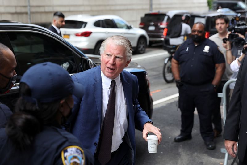 &copy; Reuters. Manhattan district Attorney Cyrus Vance Jr. arrives at the District Attorney’s Office in the Manhattan borough of New York City, New York, U.S., July 1, 2021.   REUTERS/Angus Mordant