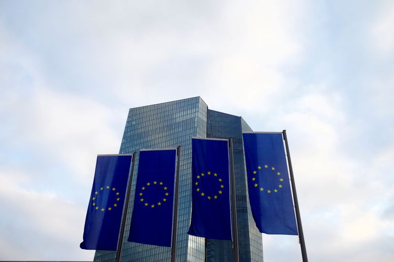 &copy; Reuters. European Union (EU) flags fly in front of the European Central Bank (ECB) headquarters in Frankfurt, Germany, December 3, 2015. REUTERS/Ralph Orlowski/File Photo 