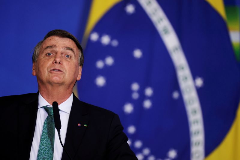 &copy; Reuters. Presidente Jair Bolsonaro durante cerimônia no Palácio do Planalto
24/11/2021 REUTERS/Ueslei Marcelino