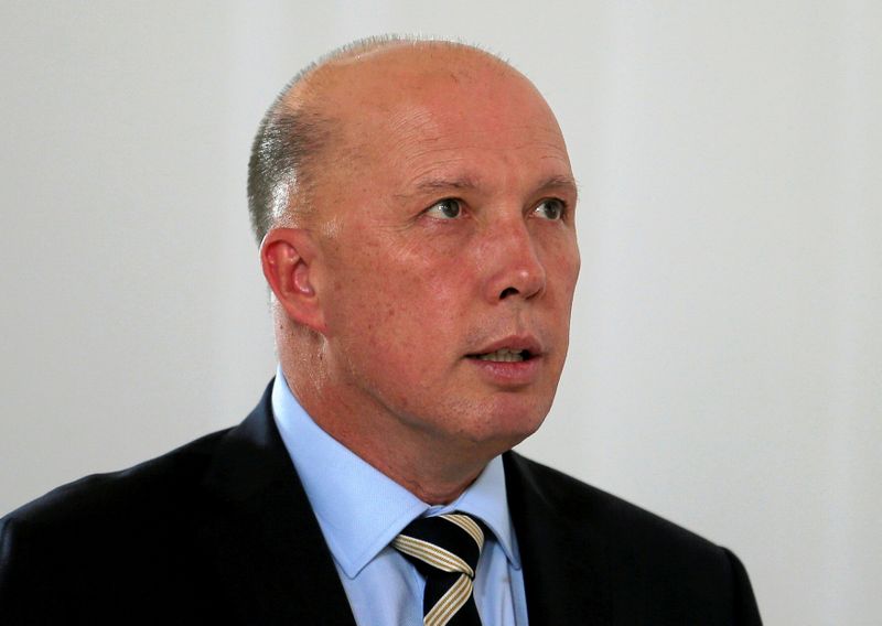 &copy; Reuters. Peter Dutton durante visita ao Sri Lanka  
03/06/2019 REUTERS/Dinuka Liyanawatte