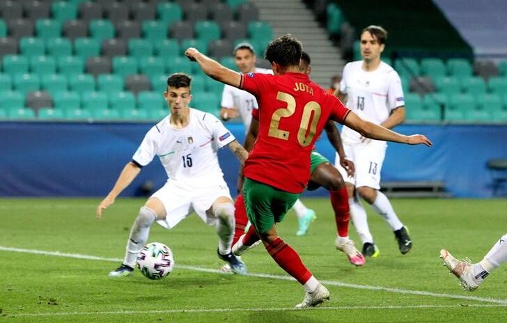 &copy; Reuters. Itália e Portugal em partida no estádio Stozice, na Slovênia, pela Euro sub-21
31/05/2021 REUTERS/Srdjan Zivulovic