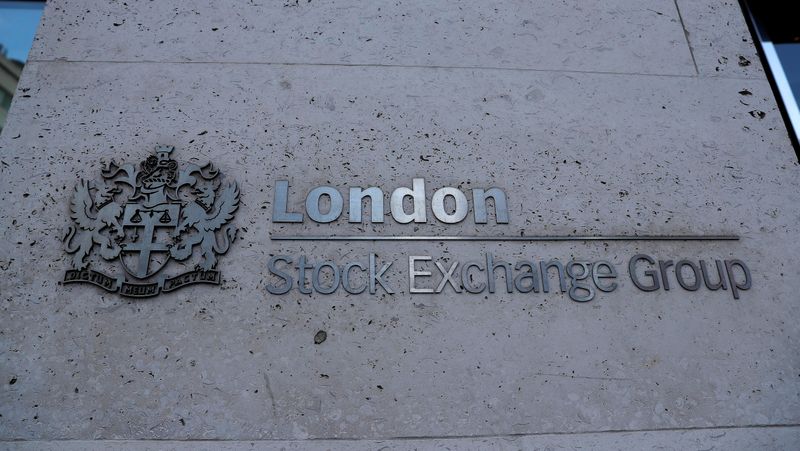 &copy; Reuters. Signage is seen outside the entrance of the London Stock Exchange in London, Britain. Aug 23, 2018. REUTERS/Peter Nicholls/File Photo