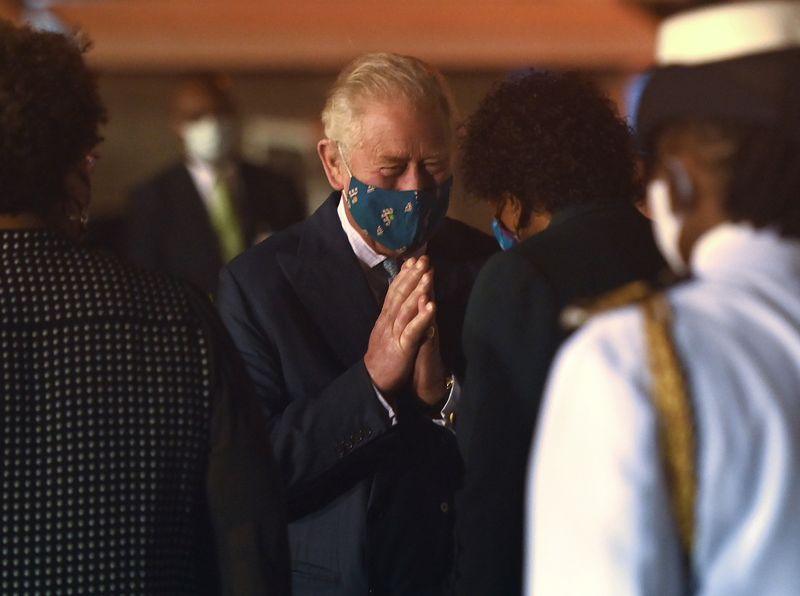 &copy; Reuters. الأمير تشارلز يصل باربادوس يوم الأحد - تصوير توبي ميلفيل- رويترز.