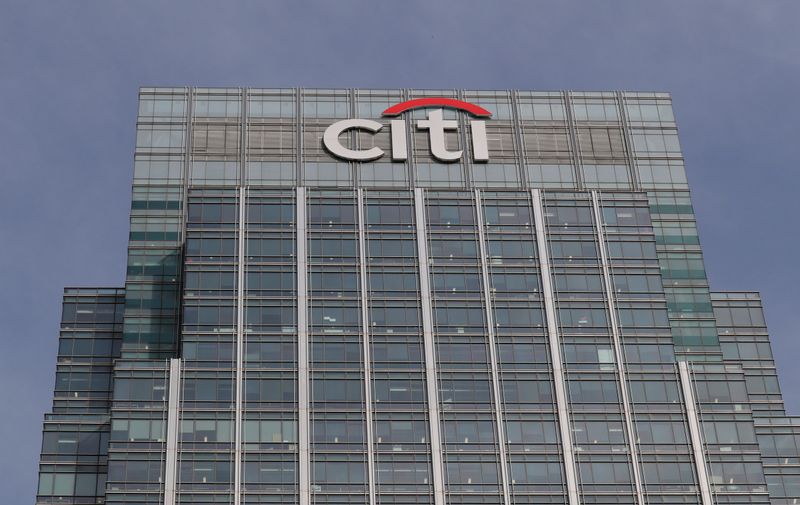 &copy; Reuters. FILE PHOTO:  The Citi bank logo is seen at their offices at Canary Wharf financial district in London,Britain, March 3, 2016.  REUTERS/Reinhard Krause