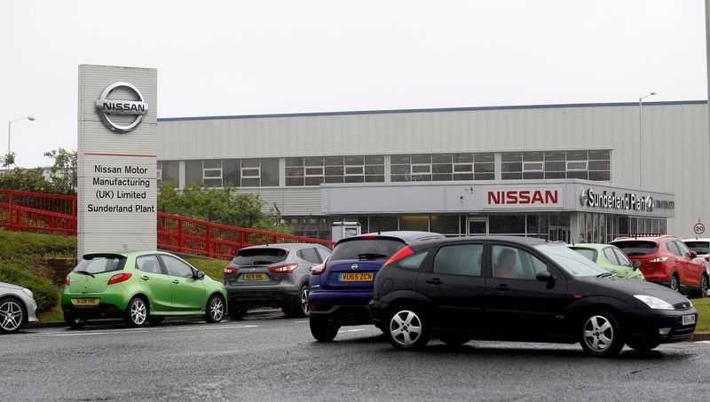 © Reuters. 日産自動車は１日、英国北東部にあるサンダーランド工場に２０メガワットの太陽光発電施設を建設する許可を得たと発表した。２０１６年６月撮影（２０２１年　ロイター/Andrew Yates）