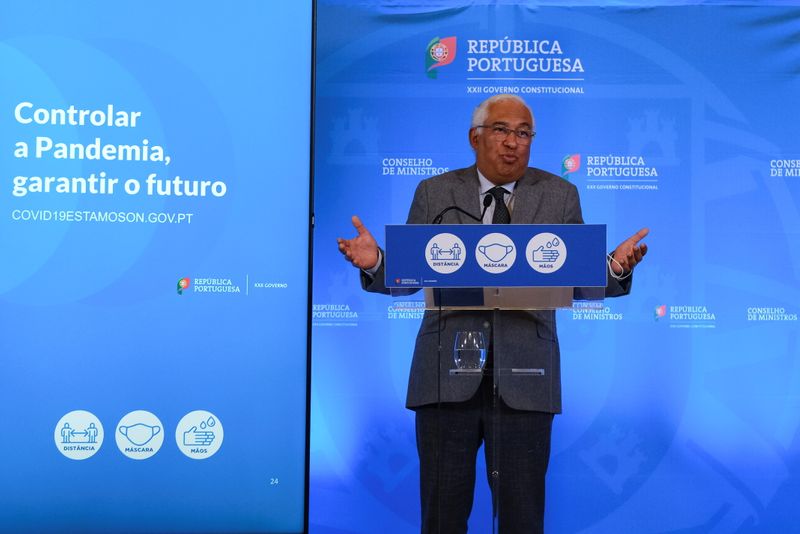 &copy; Reuters. Primeiro-ministro de Portugal, António Costa, durante entrevista coletiva em Lisboa
25/11/2021 REUTERS/Pedro Nunes