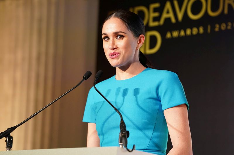 &copy; Reuters. FILE PHOTO: Britain's Meghan, Duchess of Sussex, speaks during the annual Endeavour Fund Awards at Mansion House in London, Britain March 5, 2020. Paul Edwards/Pool via REUTERS/File Photo