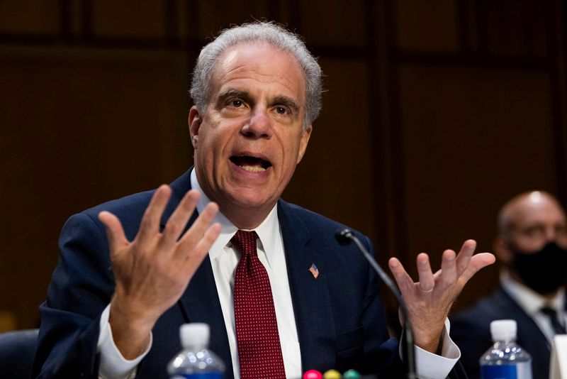 &copy; Reuters. FILE PHOTO: Department of Justice Inspector General Michael Horowitz testifies during a Senate Judiciary hearing about the Inspector General's report on the FBI handling of the Larry Nassar investigation of sexual abuse of Olympic gymnasts, on Capitol Hil