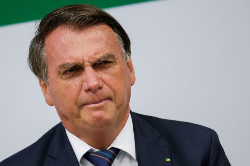 &copy; Reuters. Presidente Jair Bolsonaro em cerimônia na Aneel
30/11/2021
REUTERS/Adriano Machado