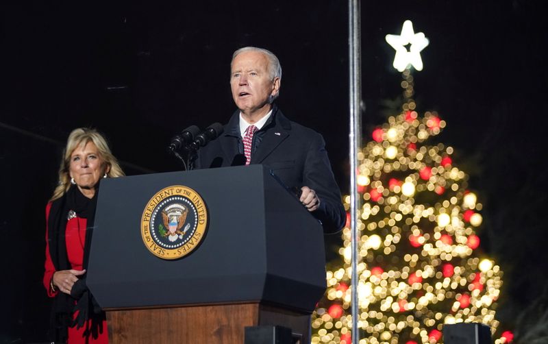 Biden presides over National Christmas Tree Lighting at start of holiday season