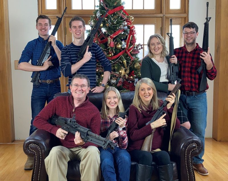 U.S. congressman posts family Christmas picture with guns, days after school shooting