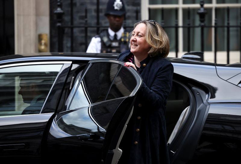 &copy; Reuters. FILE PHOTO: Britain's Secretary of State for International Trade Anne-Marie Trevelyan arrives in Downing Street in London, Britain, November 11, 2021. REUTERS/Henry Nicholls