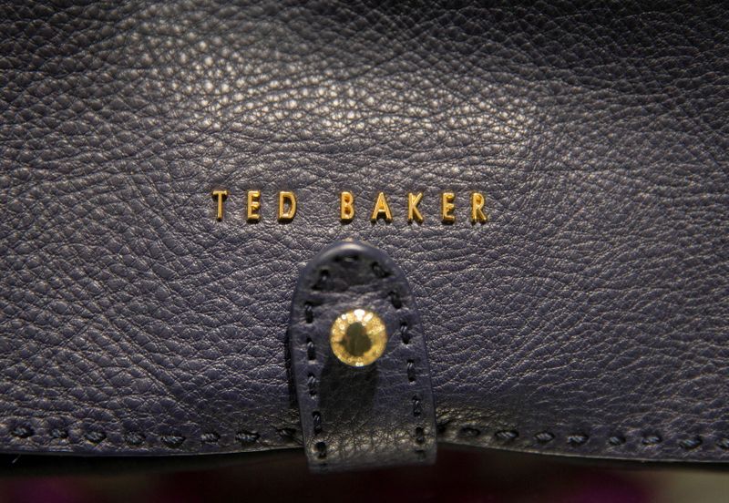 &copy; Reuters. FILE PHOTO: The Ted Baker brand is displayed on a bag in a store in London, Britain October 06, 2015.  REUTERS/Neil Hall/File Photo