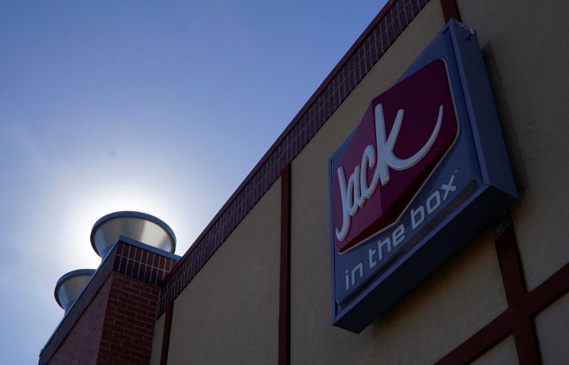 &copy; Reuters. FILE PHOTO: The sign outside the Jack in the Box is seen in Westminster, Colorado February 22, 2017.  REUTERS/Rick Wilking