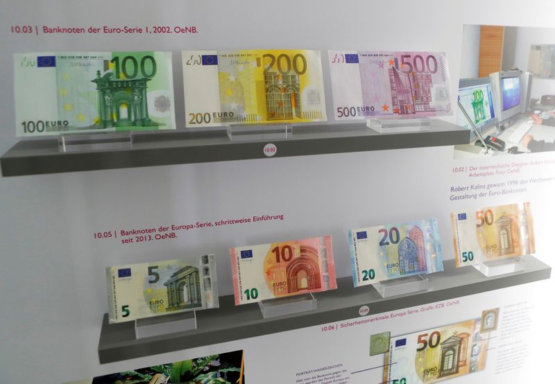 &copy; Reuters. Notas de euro são exibidas no Museu do Dinheiro do Banco Central Austríaco em Viena, Áustria
14/11/2017
REUTERS/Heinz-Peter Bader