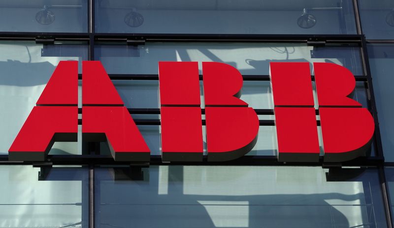 &copy; Reuters. FILE PHOTO: The logo of Hitachi ABB is seen at an office building in Zurich, Switzerland September 10, 2020. Picture taken September 10, 2020. REUTERS/Arnd Wiegmann/File Photo