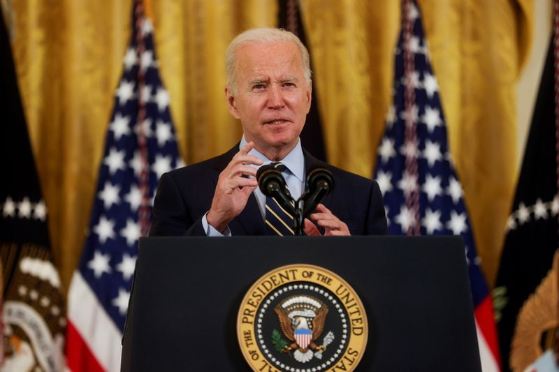 &copy; Reuters. Presidente dos EUA, Joe Biden, durante pronunciamento na Casa Branca
06/12/2021 REUTERS/Leah Millis