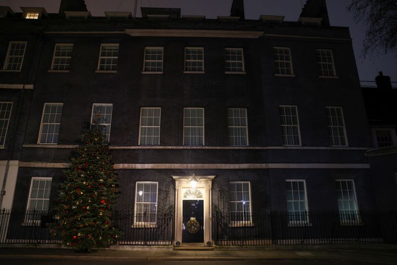 &copy; Reuters. FILE PHOTO: A general view of 10 Downing Street, as Britain formally exits the EU, in London, Britain December 31, 2020. REUTERS/Simon Dawson