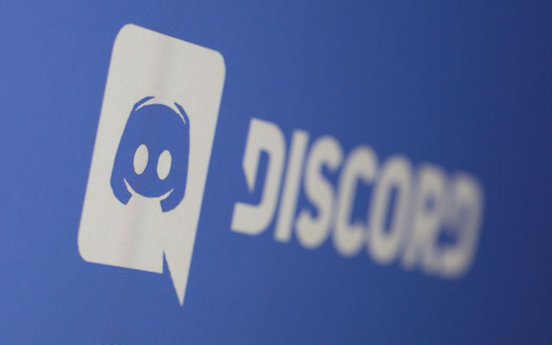 &copy; Reuters. FILE PHOTO: Discord app logo is seen displayed in this illustration taken March 29, 2021. REUTERS/Dado Ruvic/Illustration