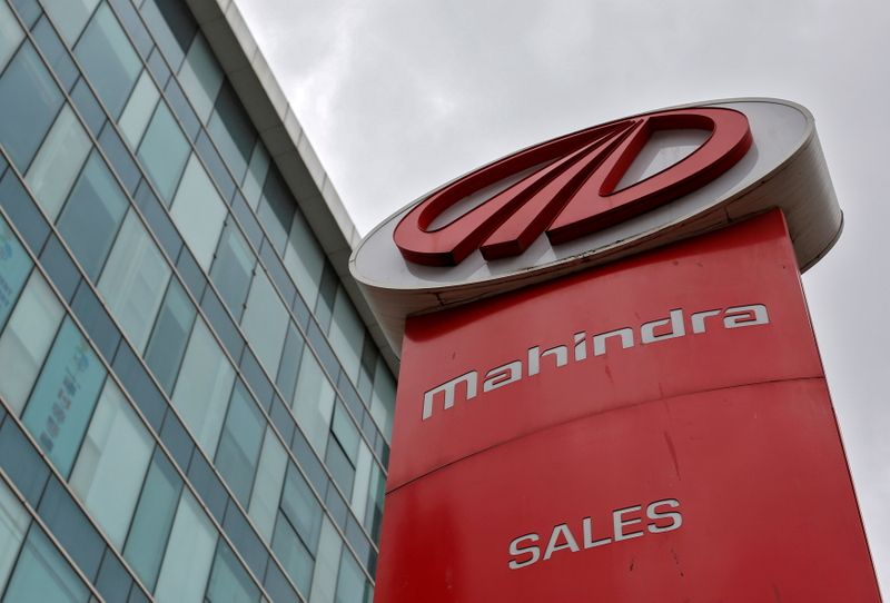 &copy; Reuters. FILE PHOTO: A Mahindra and Mahindra sign at one of the carmaker's showrooms  in Mumbai, India, August 30, 2016. REUTERS/Danish Siddiqui