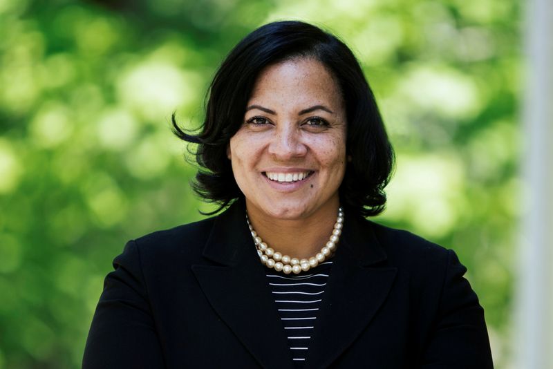 &copy; Reuters. FILE PHOTO: Rachael Rollins, U.S. President Joe Biden's nominee to serve as the U.S. Attorney for the District of Massachusetts, is seen in an undated handout photo from the Suffolk County District Attorney's Office as the U.S. Senate voted to confirm her